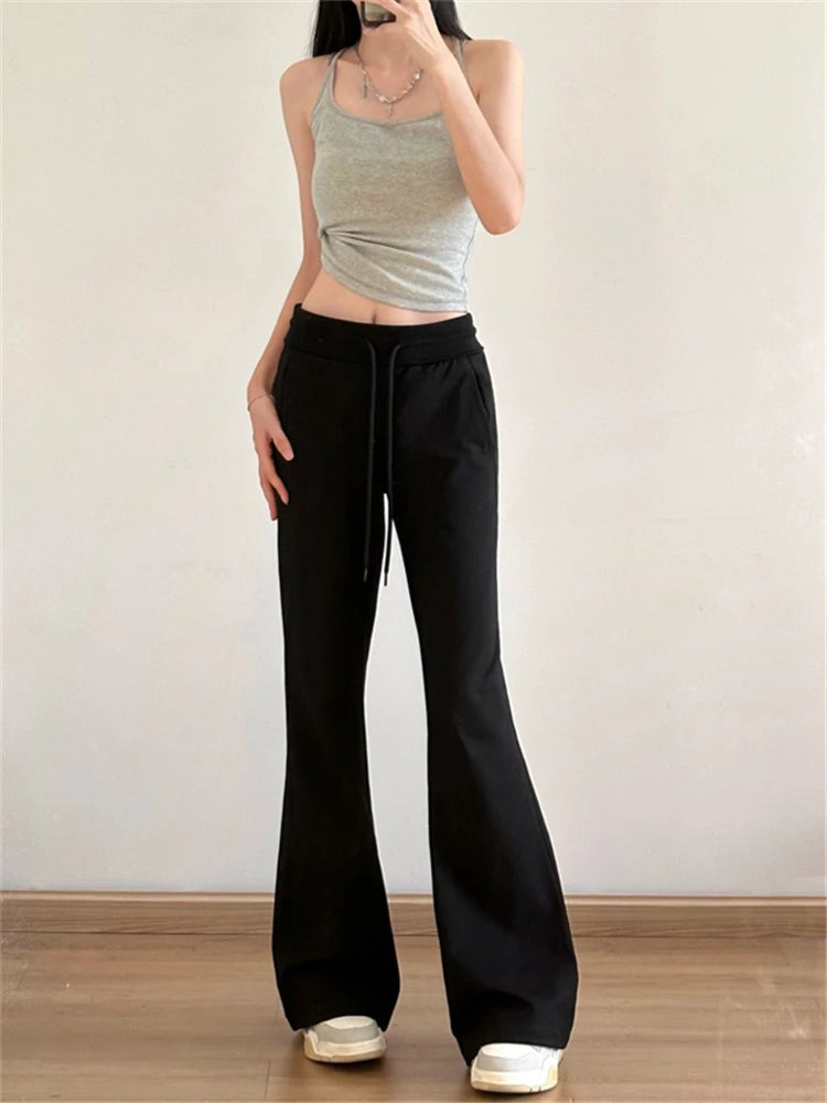 Elegance Flare: Pantalones Otoño-Invierno de Cintura Baja