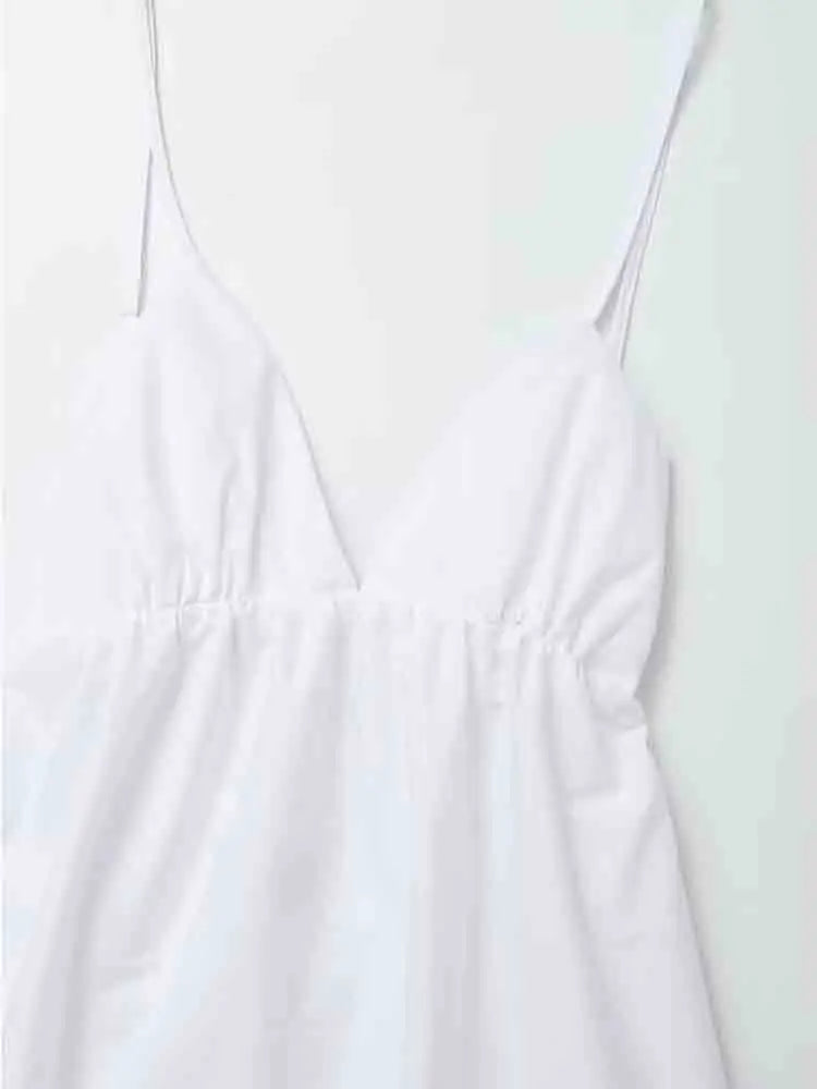 Vestido Blanco de Verano sin Espalda