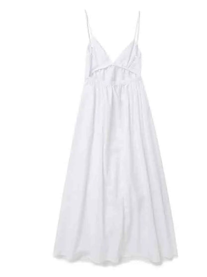 Robe d'été blanche dos nu