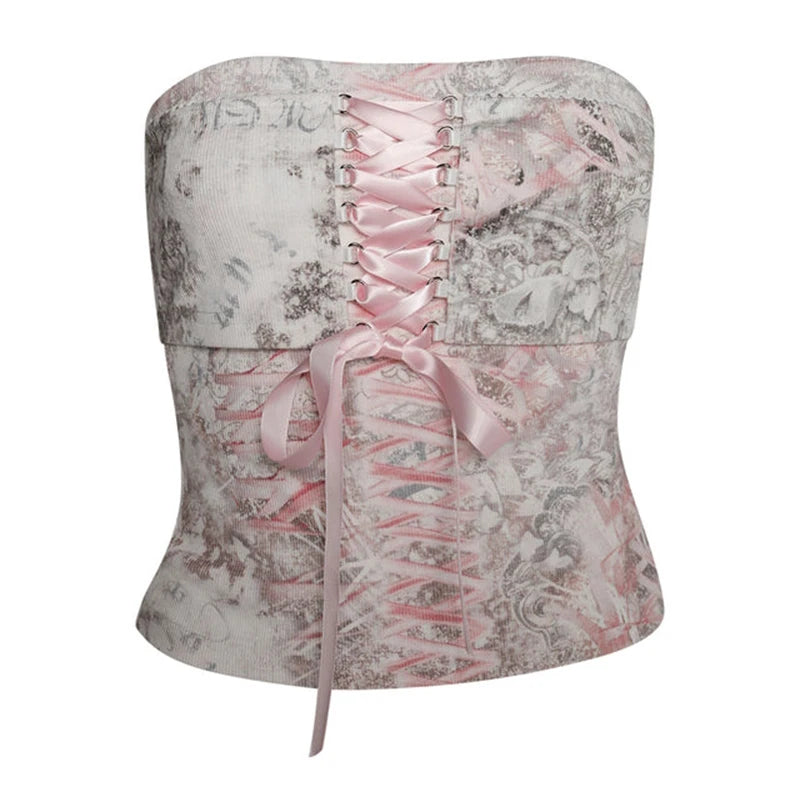 Corset tube imprimé fantaisie