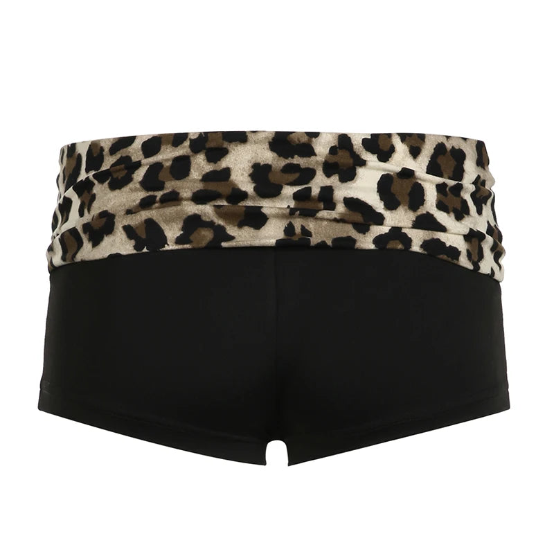 Leopardo Chic: Pantalones Cortos de Cintura Baja - Dizzy Four