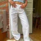 pantalon baggy vintage Y2K avec détails floraux