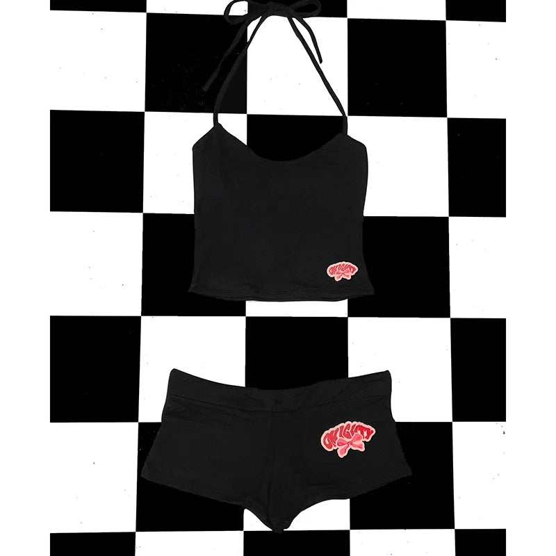 Conjunto Borboleta Rebelde: Punk Y2K Streetwear