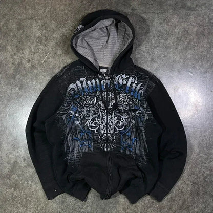 Gothic Street Hoodie : Le style rétro américain qui éblouit