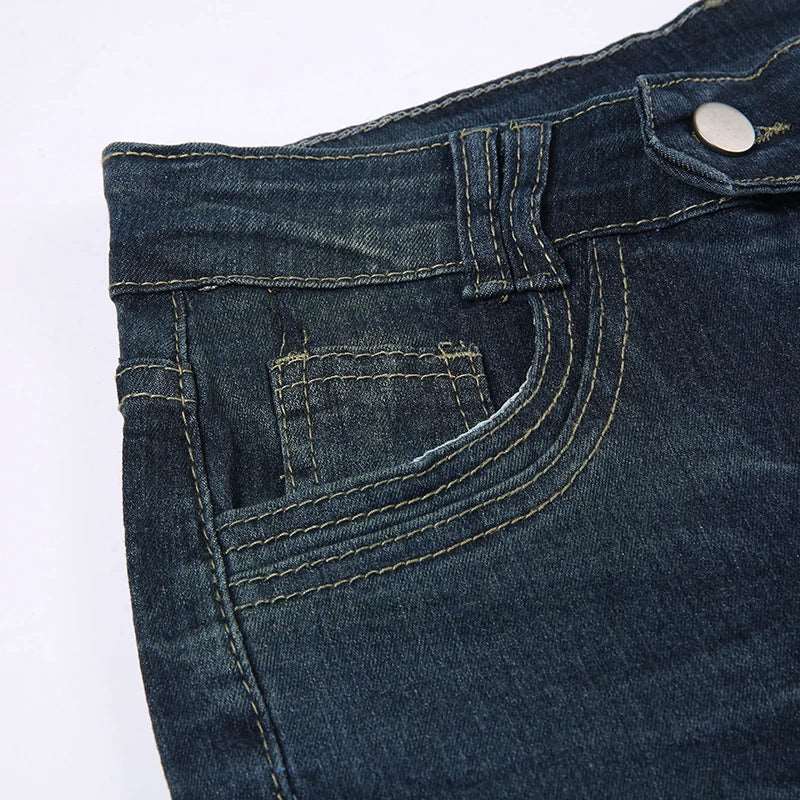 Aura Vintage: Jeans de Campana Y2K para Mujer