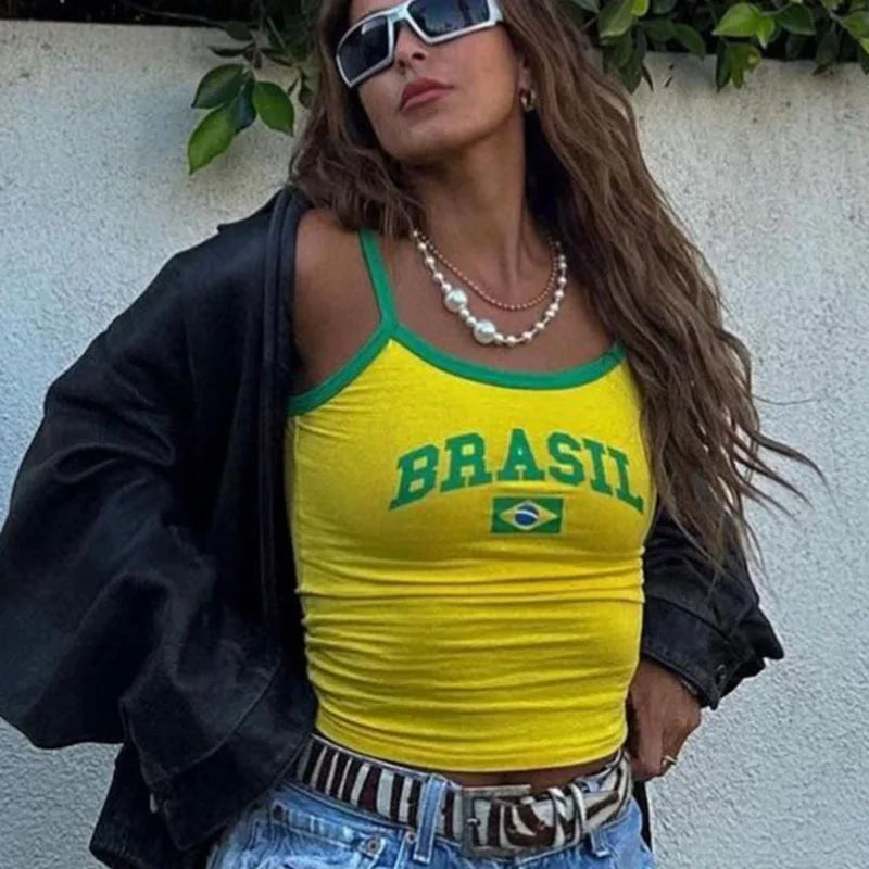 Camiseta Veraniega Brasileña