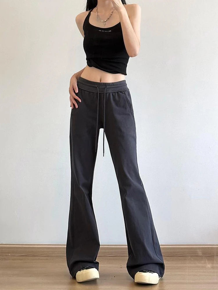 Elegance Flare: Pantalones Otoño-Invierno de Cintura Baja