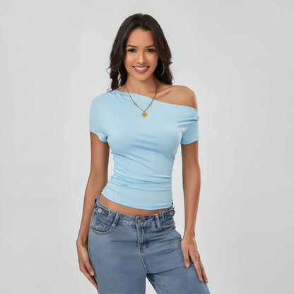 Chic Summer Ruched Crop Top