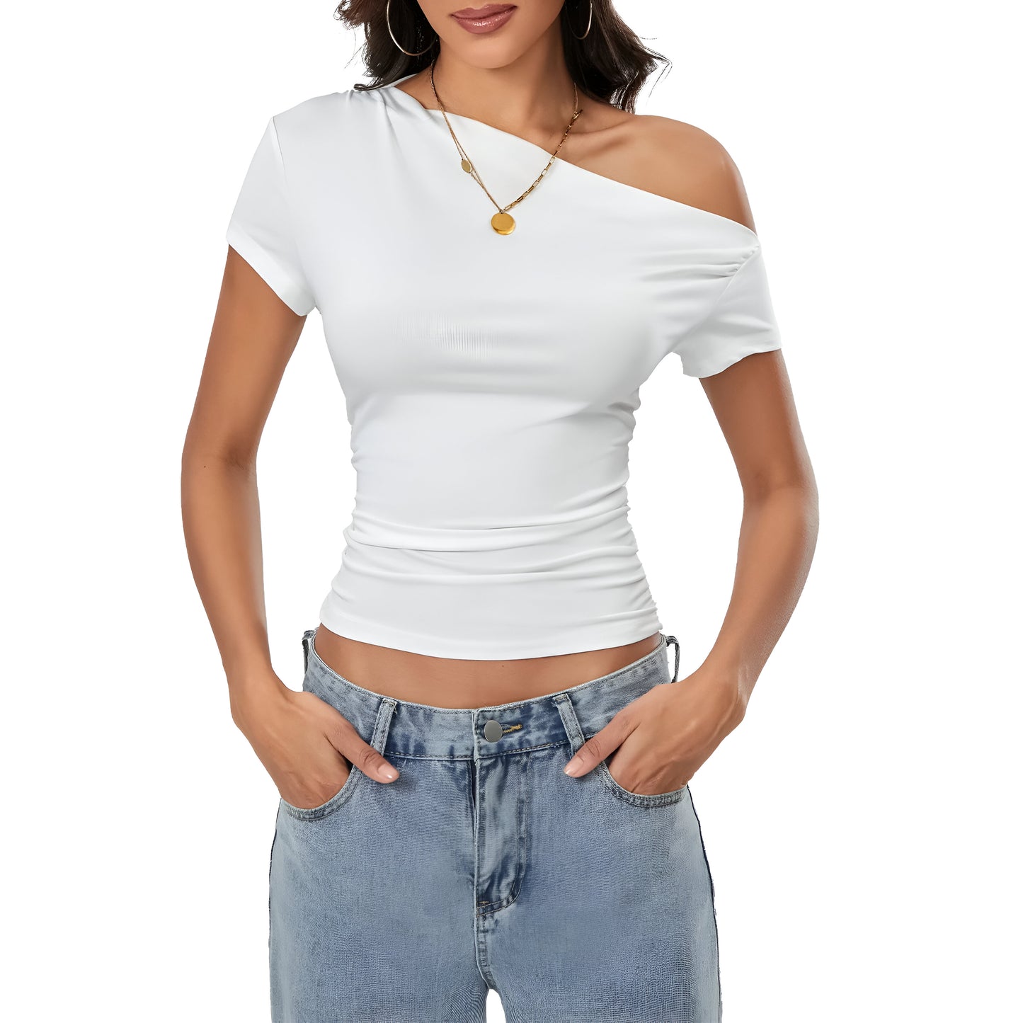 Chic Summer Ruched Crop Top