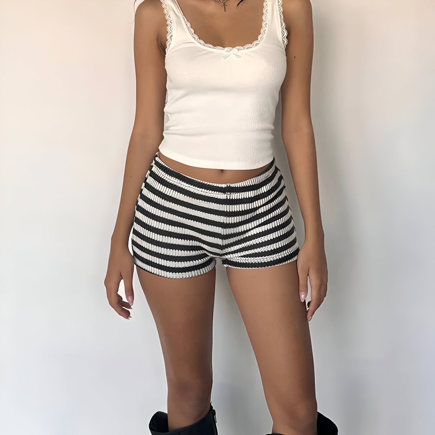 Luzia Striped Knit Shorts