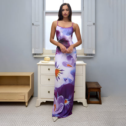 Robe longue imprimée Chiara