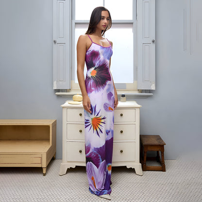 Robe longue imprimée Chiara