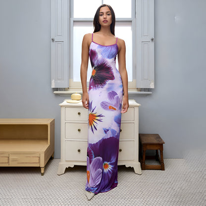 Robe longue imprimée Chiara