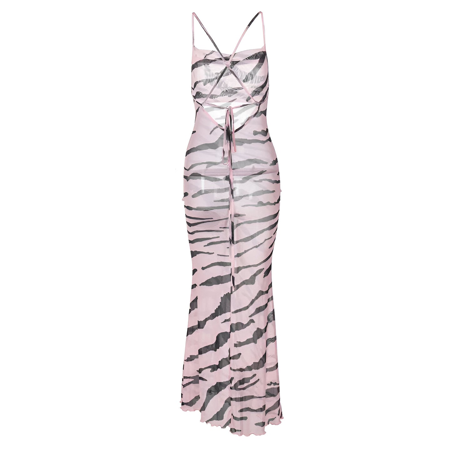 Adelphe Zebra Mesh Maxi Dress