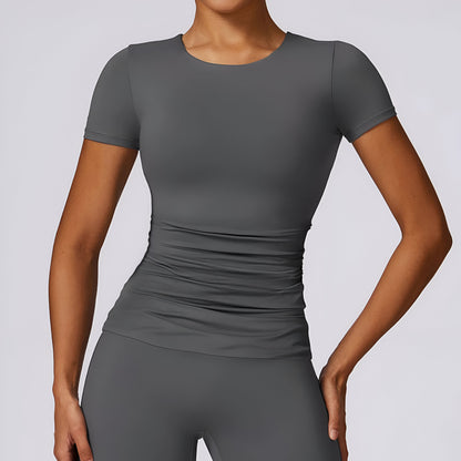 VitalFlex Crop: Short Yoga T-Shirt for Women