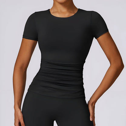 VitalFlex Crop: Short Yoga T-Shirt for Women