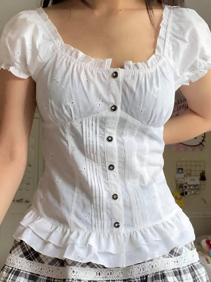 Haut Corset Vintage « Dentelle Harajuku »