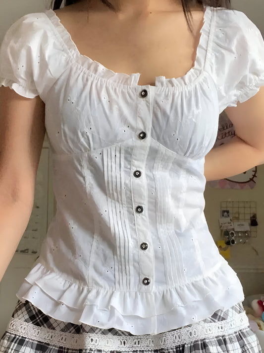 Haut Corset Vintage « Dentelle Harajuku »