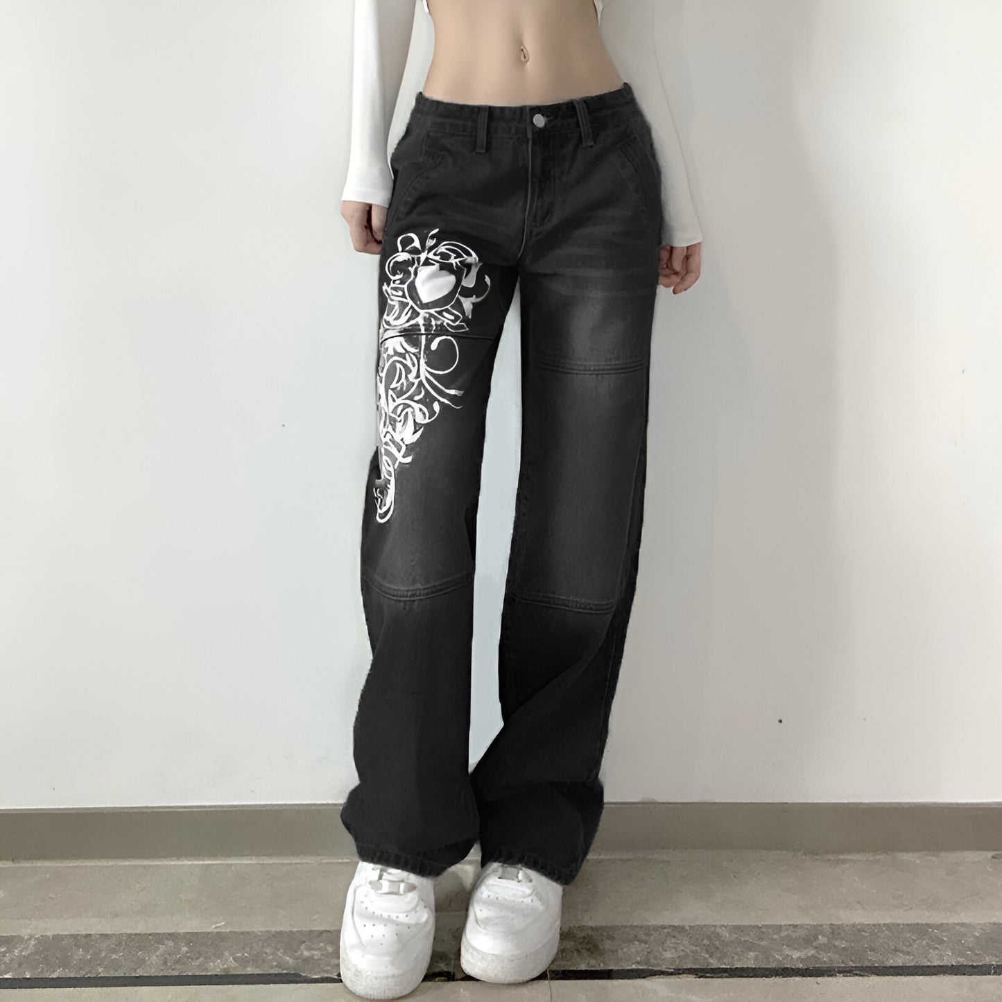 Jeans Urban Cargo Grunge: estilo vintage com toque Harajuku