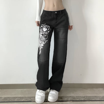 Urban Cargo Grunge Jeans: Estilo Vintage con Toque Harajuku