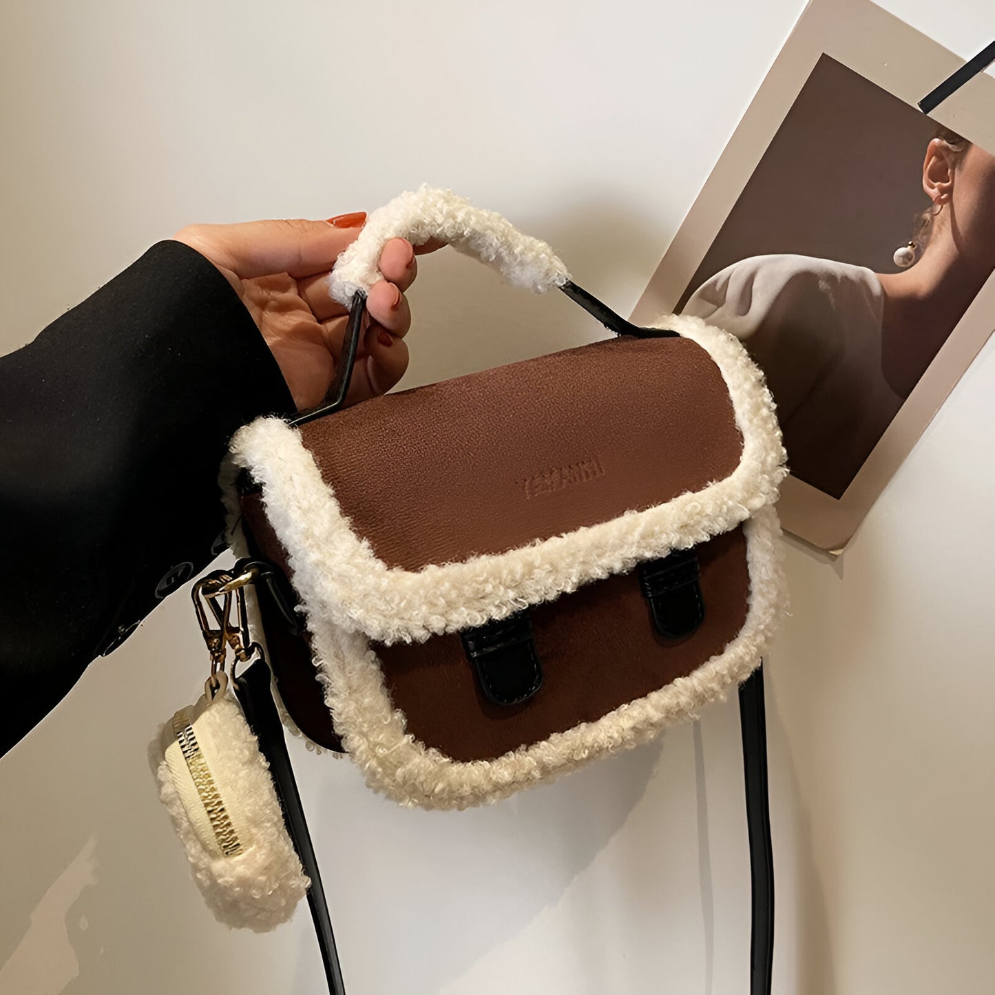 Gaia Plush Crossbody Bag