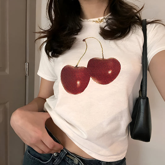 Tee Veraniega Vintage Cherry