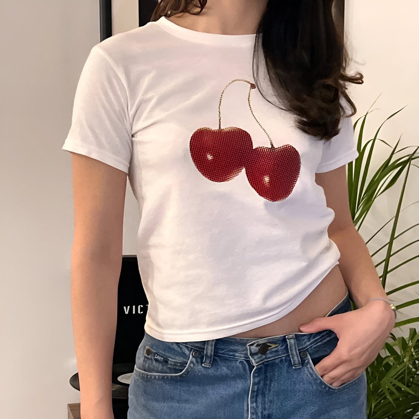 T-shirt d'été cerise vintage