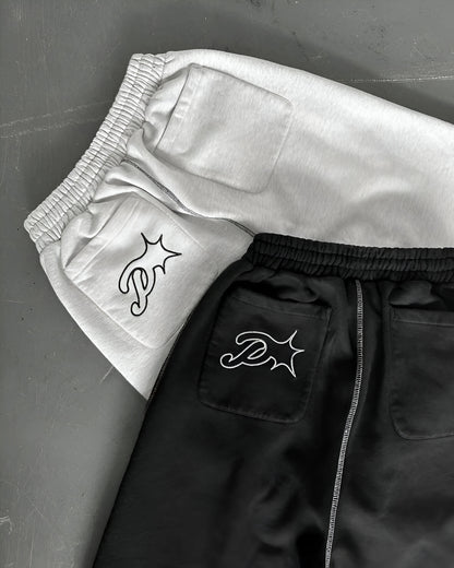 UrbanFlex Pantalones Relajados de Letras Bordadas