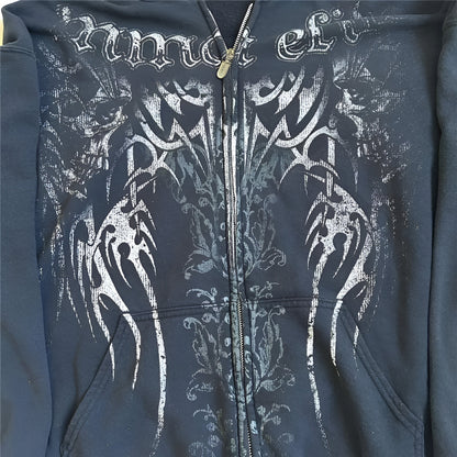 Sweat-shirt Millennium Wings pour femmes : style Cyberpunk et Emo avec poches