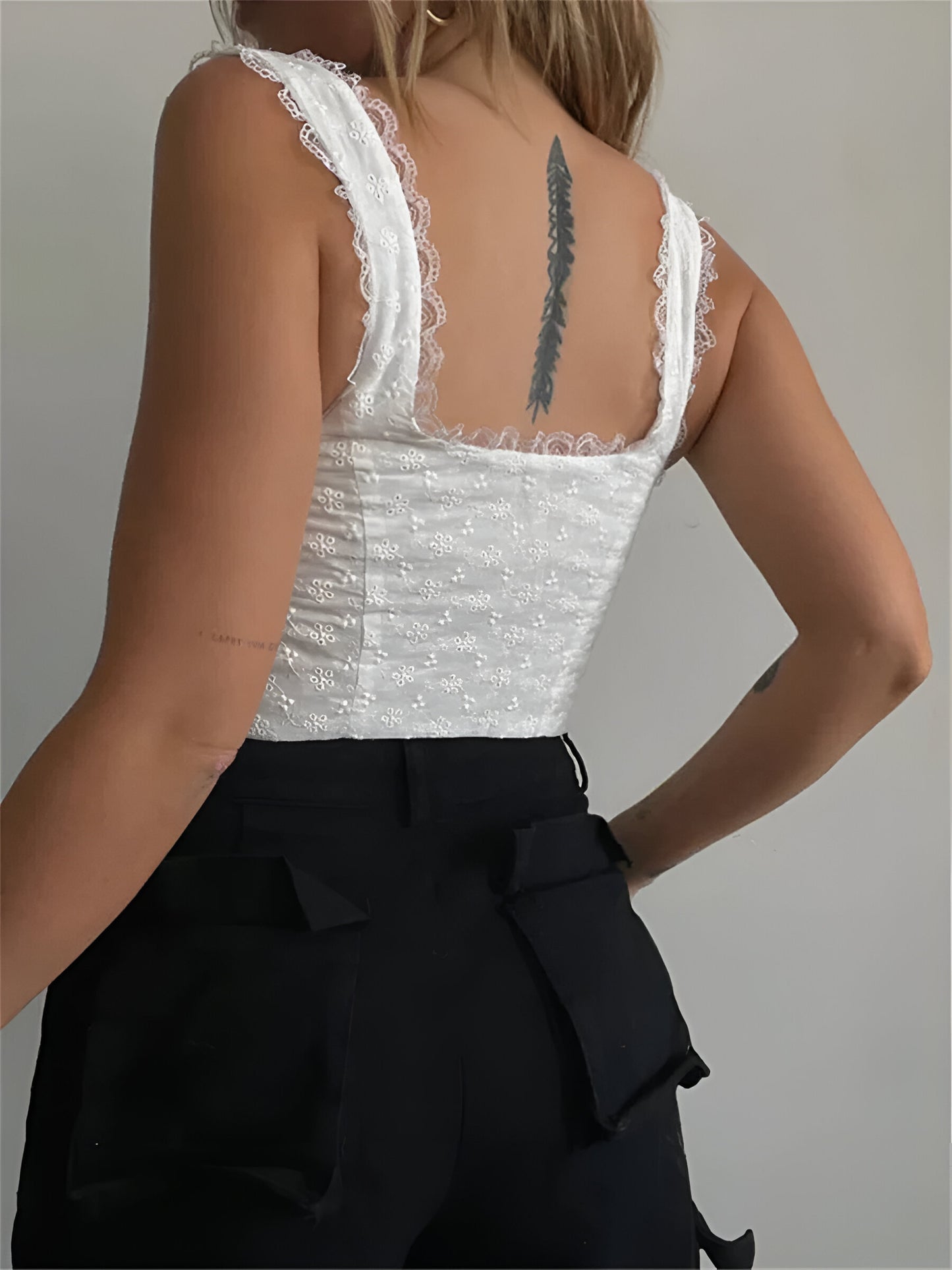 Chloe Lace Trim TanK