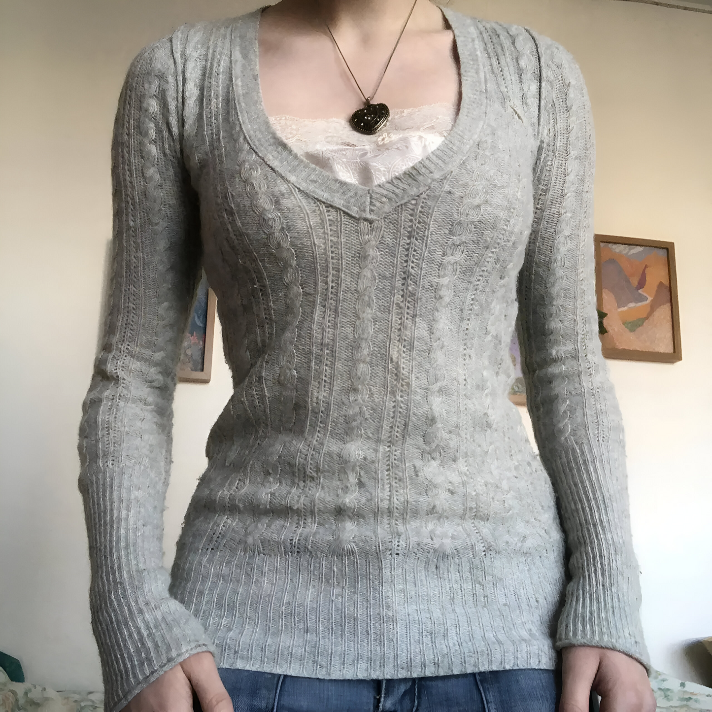 Berry Vintage Charm Sweater