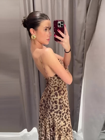 Vestido Maxi Leopardo