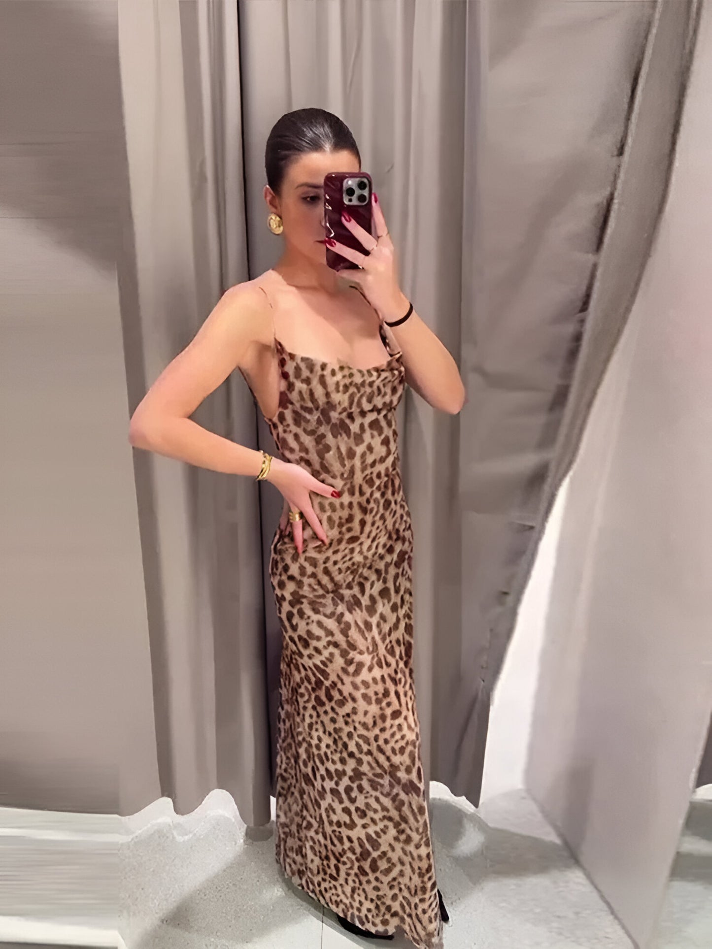 Vestido Maxi Leopardo