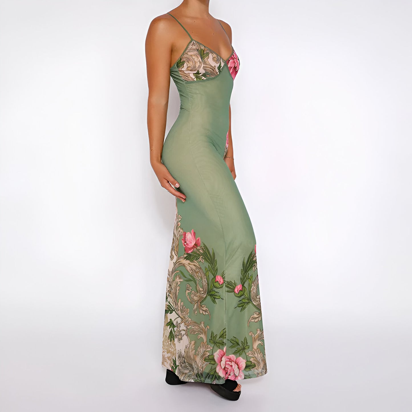 Robe fleurie sans manches "Fleur d'été"