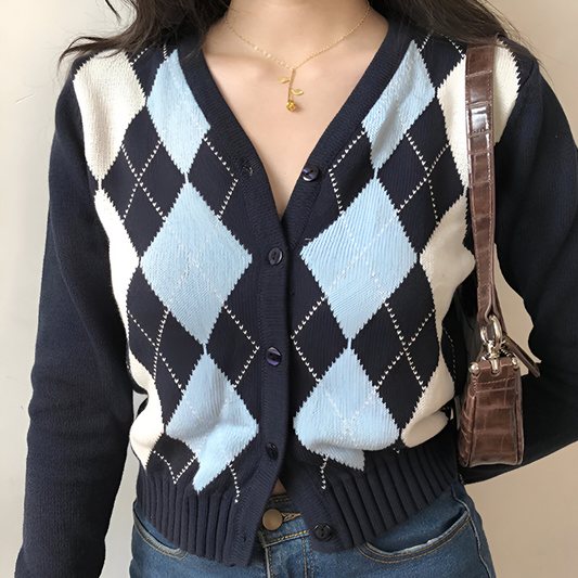 Meredith Plaid Cardigan